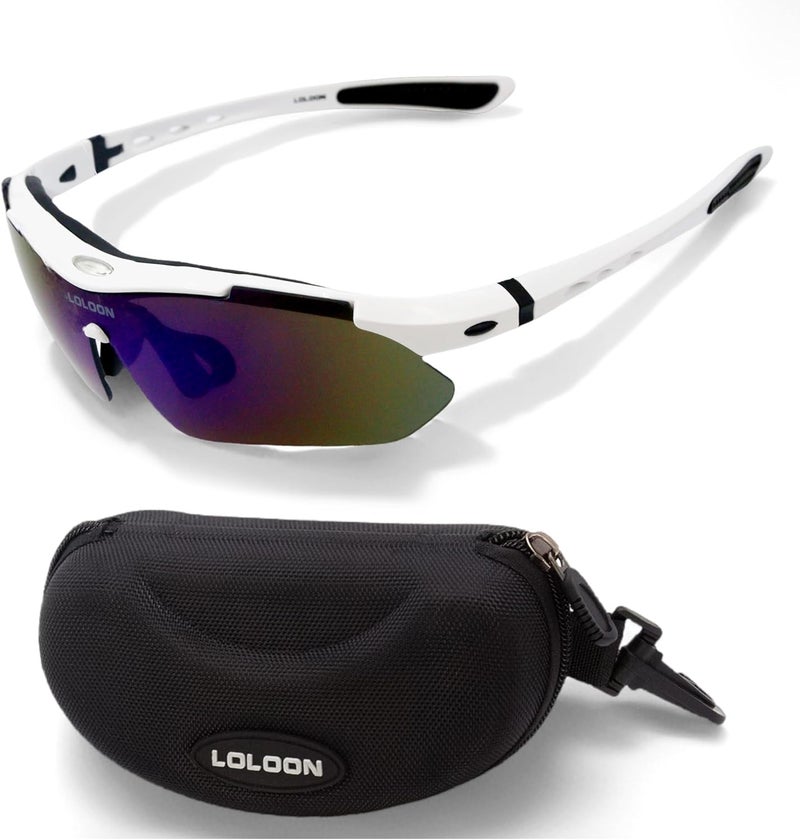 LOLOON Store Cycling Sunglasses for Men Women Youth, Wrap Around Sports Sunglasses for Running Climbing Bike Baseball Softball Golf - Image 1